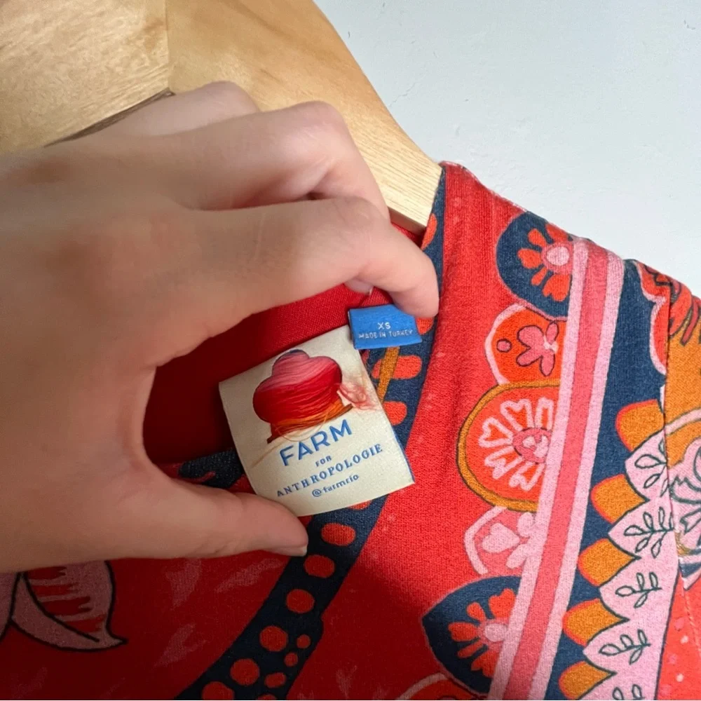 Farm Rio Giannina Knit Midi Dress by Anthropology Size XS - Picture 10 of 12